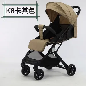 נוף גבוה עגלת תינוק קלת משקל מושב משולבת עגלת תינוק 3 ב-1
