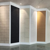 Wallpaper Veneer Tipis Lembaran Veneer Batu Slate Lembut Ms Ubin Dinding Batu Budaya untuk Interior Veneer Batu Travertine Batu Fleksibel