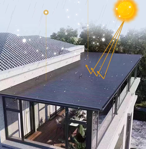 Tente résistante de toiture composée en aluminium résistante aux intempéries grand panneau de mur <span class=keywords><strong>abri</strong></span> de stationnement de voiture Structure de cadre en <span class=keywords><strong>bois</strong></span> de Nature - Product Image 5