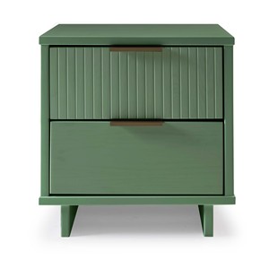Sage Green Nightstand with Two <b>Drawers</b> Modern <b>Storage</b> Cabinet <b>for</b> Bedroom - Product Image 1