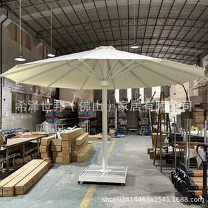 Parasol géant personnalisé pour aménagement extérieur, résistant au vent, léger, télécommandé, imperméable, pour plage, 100 mm - Product Image 4