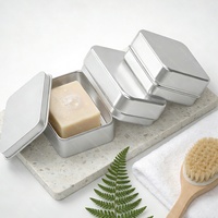 Jabonera de Aluminio Ecológica y Reciclable para Cocina y Baño, con Base de Drenaje Desmontable, Mantiene el Jabón Seco, Duradera y Personalizable
