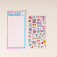 Autocollants adhésifs personnalisés en résine holographique dégradée, transparents, avec paillettes liquides et motifs, pour agenda