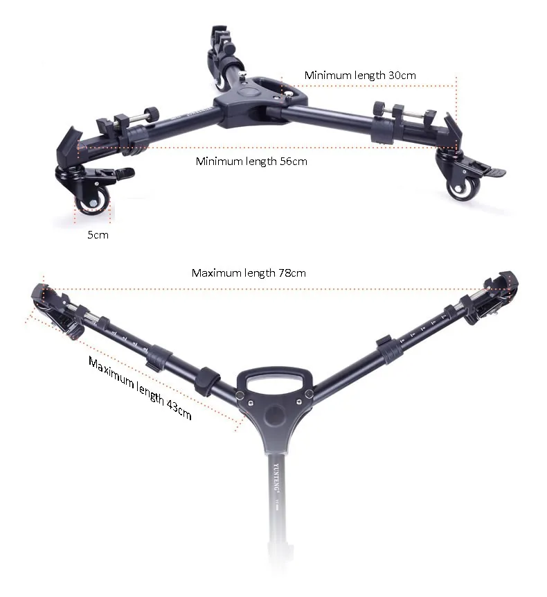 Yunteng YT-900 Tripod Dolly - Stable and Versatile Solutions