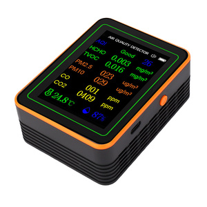 Detector de Calidad del Aire, Índice de CO2, TVOC, <span class=keywords><strong>HCHO</strong></span>, PM2.5, PM10, Medidor de Temperatura y Humedad, Pantalla TFT a Color, Visualización de Curvas, Negro Naranja - Product Image 6
