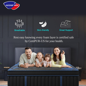 Colchón híbrido de látex natural <span class=keywords><strong>doble</strong></span> reina de lujo moderno colchón de muelles de bolsillo de espuma viscoelástica plegable para hotel - Product Image 4