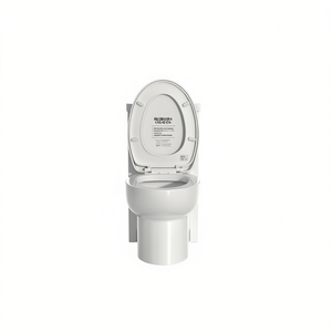 โถสุขภัณฑ์เซรามิคแบบชิ้นเดียว ระบบกดน้ำสองปุ่ม ทรงกลม แบบ S-Trap ติดตั้งบนพื้น 1.28-1.6 แกลลอนต่อนาที ดีไซน์ทันสมัย สำหรับใช้ในห้องน้ำ - Product Image 1