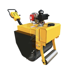 Xinsda 330KG marche derrière le rouleau d'impact à tambour unique fabriqué pour le moteur de composant de base de construction de routes inclus - Product Image 2
