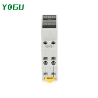 YOGU Rail 3 Phase Voltage Meter LED Digital AC Mini Modular Indicator (0.1% + 1) Akurasi 1000V Maks