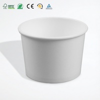 Gobelets et bols en papier compostables écologiques, revêtement biodégradable, logo personnalisé imprimé, plusieurs options de taille, pour nouilles et aliments