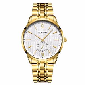 LONGBO 80312 Romantic Chronograph Cheap Business Business Stainless Steel Mineral Glass Quartz Watch For Men Woman - Product Image 3