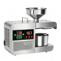 Machine d'extraction d'huile miniature en acier inoxydable 6 kg/h pour l'extraction d'huile d'avocat, de sésame et de colza, adaptée à un usage domestique