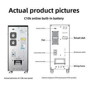 Cho một pha up màn hình hiển thị <span class=keywords><strong>LCD</strong></span> liên tục với Pin tích hợp c10k trực tuyến 10KVA/9000W - Product Image 2