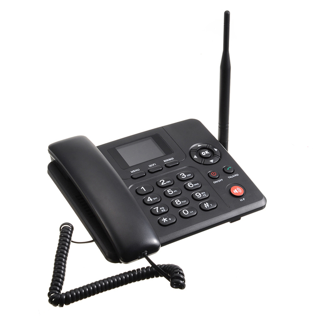 4G WIFI Digital Cordless Wireless Fixed Phone Desktop GSM SIM Card LCD for Office Home Call Center Company Hotel