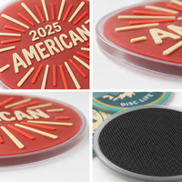 Sous-verres personnalisés en PVC 3D avec logo en relief, tapis de boisson en silicone souple pour tasses, tables, bars