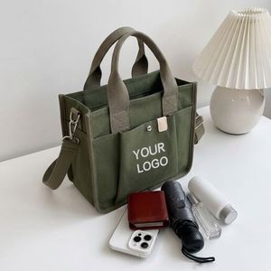 Custom High Quality <b>Plain</b> Eco Friendly Reusable <b>Large</b> Casual Shoulder Messenger <b>Canvas</b> Tote for Travel Shopping - Product Image 4