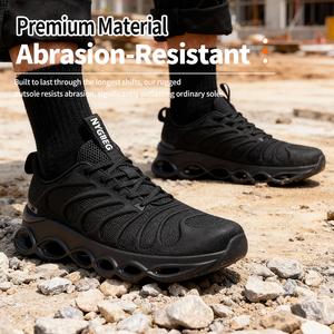 <span class=keywords><strong>Scarpe</strong></span> Antinfortunistiche con Punta in Acciaio, Tomaia in Tessuto Traspirante, Resistenti all'Olio e Impermeabili, Suola Antiperforazione per Cantieri Edili - Product Image 5
