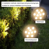 Aluminium LED-Strahler Verstellbare Rasenbeleuchtung LED Außen-Garten-Dekorationslampe für den Rasen