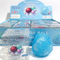 Balle anti-stress souple en TPR de 6 cm, texture litchi multicolore, sensation huile de coco, forme fruit, jouet sensoriel pour soulager le stress