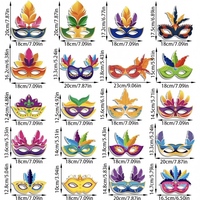 Nouvel ensemble de 21 accessoires de cadre photo en papier à thème amusant, multicolore, motif floral moderne, pour fête brésilienne
