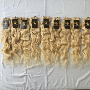 Cuticle Aligned Raw Virgin Human <b>Hair</b> Top Quality 613 Blonde <b>Hair</b> Raw <b>Curly</b> Indian Temple Blonde 60 <b>Hair</b> Suppliers - Product Image 5