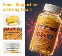 Aeglewell Vitamine D3 Haute Puissance 10000 UI + K2 MK-7, Complément Alimentaire, Favorise la Santé Osseuse et le Système Immunitaire, 120 Gélules Molles