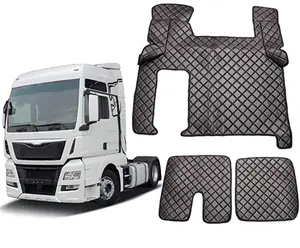 5D Personalizado luxo Couro caminhão carro tapetes tapetes para Sitrak Scania VOLVO DAF SCANIA