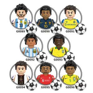 G0112 Star Sports Soccer Players Characters Action Model Professional Football Education Collect Building Blocks Kids Gift Toys