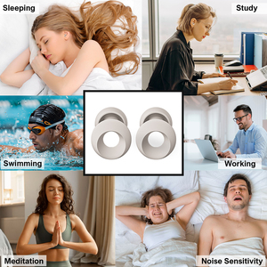 Bouchons d'oreilles en silicone personnalisés, réduction du bruit, protection auditive, anti-bruit, pour dormir, étanches, réutilisables, pour festivals - Product Image 5