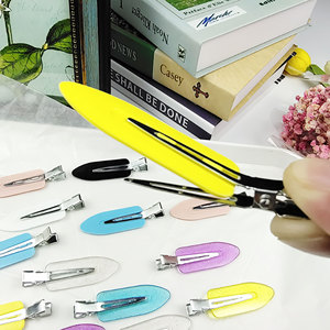Precio al por mayor colorido sin arrugas Horquillas para el cabello para mujeres Mini pinzas para el cabello crema pegamento horquilla con logotipo personalizado - Product Image 5