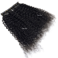 VMAE Extensions de cheveux humains 6D vierges Remy vietnamiennes en gros, bouclées afro crépues, pour pose à la machine