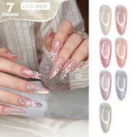 Missgooey – Kit de vernis gel magnétique œil de chat 7 couleurs avec aimant, effet diamant écrasé, facile à appliquer pour débutants
