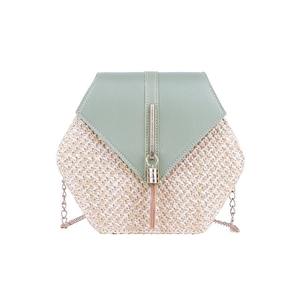 Nouveau <span class=keywords><strong>sac</strong></span> pour femme hexagonal tissé de style coréen à la mode - Product Image 2