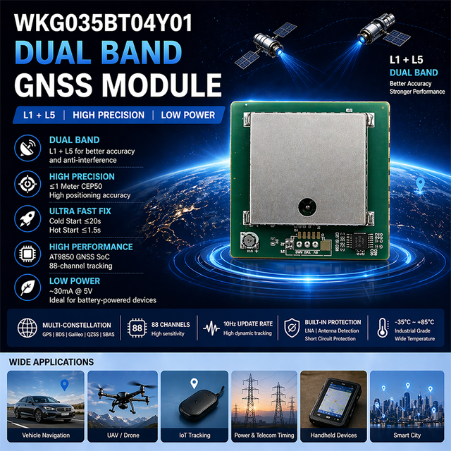 GNSS Tracking Solution Dual Band L1 L5 88CH High Accuracy GNSS Receiver for Vehicle Fleet UAV IoT Positioning Embedded Systems