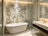 Dalles de marbre Calacatta Viola Bvlgari de luxe moderne pour comptoirs de cuisine, meubles de salle de bain, escaliers, portes intérieures de chambre