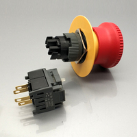 Interrupteur d'arrêt d'urgence F16-A11 (SPDT) avec voyant LED d'avertissement et bouton poussoir champignon éclairé
