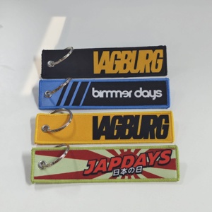 Design <b>Custom</b> logo Embroidered <b>Keychain</b> Flight Motorcycle Key Tag Airplane Crew Embroidery Airline <b>Keychain</b> - Product Image 5