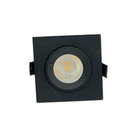 Plafonnier LED carré moderne, downlight GU10 IP44, spot encastré ignifuge en alliage d'aluminium 12W pour salle de bain