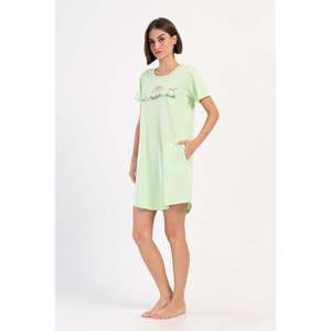 Tunique à manches courtes et col rond pour femme avec poche ovale, hauts décontractés - Product Image 3