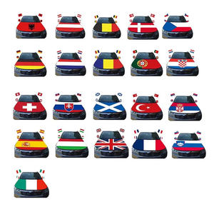 Ultima bandiera del motore del cofano auto 110*150CM Spandex poliestere <span class=keywords><strong>Albania</strong></span> per auto - Product Image 6