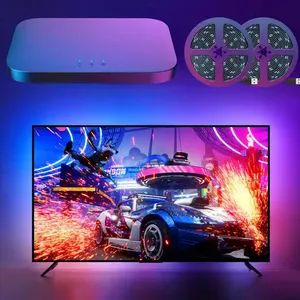 Akıllı LED TV ortam renk değiştiren Led şerit işıklar 12V RGB HDMI Sync kutusu ve aydınlatma kitleri Sync ekran rengi