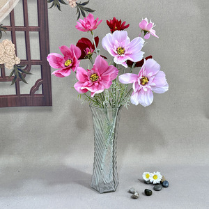 Queyiyi Flowers Artificial Cosmos Silk Flowers Realistic <b>Wedding</b> Home Decor Arrangement <b>Props</b> - Product Image 4