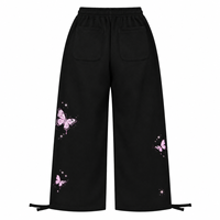 Ensemble de survêtements surdimensionnés en molleton bouclette épais avec épaules tombantes, impression sérigraphique et broderie, pour femme