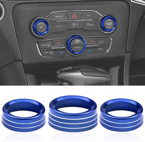 Couvercle de décoration intérieure pour <span class=keywords><strong>climatiseur</strong></span>, bouton CD, pour bouton de climatisation, pour Dodge Challenger chargeur Chrysler 300 300s 2015-2019 - Product Image 1