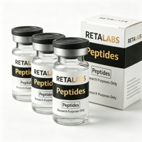 Autocollants en vinyle imperméables autocollants personnalisés pour étiquettes de flacons de peptides de 2 ml, 10 ml, 15 ml pour l'emballage de poudre de peptides bruts cosmétiques