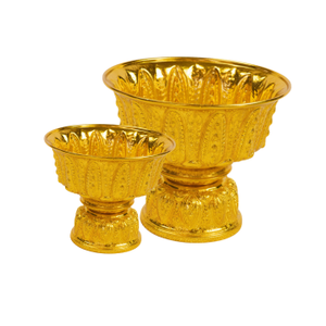 แท่นอลูมิเนียมทองสไตล์ไทยทำด้วยมืออุปกรณ์ครัวสลักลายนูนสำหรับโรงแรมที่ผลิตในประเทศไทย - Product Image 1