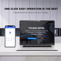 Aurelysse Nouveau Système de Serrure d'Hôtel Intelligent à Empreinte Digitale, Carte RFID et Mot de Passe TTlock, Poignée de Porte Électronique CE FCC ROHS