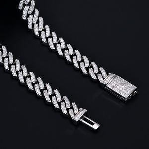 Pass Diamond Tester 6mm 8mm Sterling Silber Moissan ite Cuban Miami Halskette Hip Hop VVS Moissan ite Cuban Link <span class=keywords><strong>Chain</strong></span> Halskette - Product Image 4