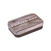 Mini petite boîte en fer blanc pour bonbons à la menthe à charnière en métal gaufré avec impression personnalisée emballage de pot en fer blanc boîte rectangulaire recyclable pour bonbons
