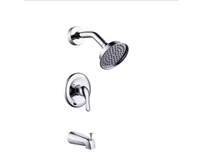 Kit de garniture de douche murale à poignée unique Posi-Temp de haute qualité baignoire à équilibrage de la pression finition chromée vanne en céramique pour hôtels